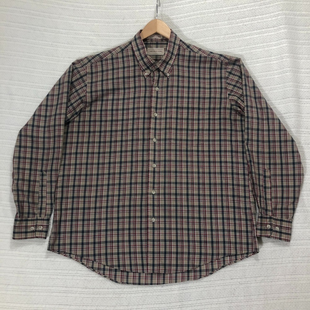 Chaps Ralph Lauren Plaid Button Down Long Sleeve Shirt XL - Picture 3 of 8